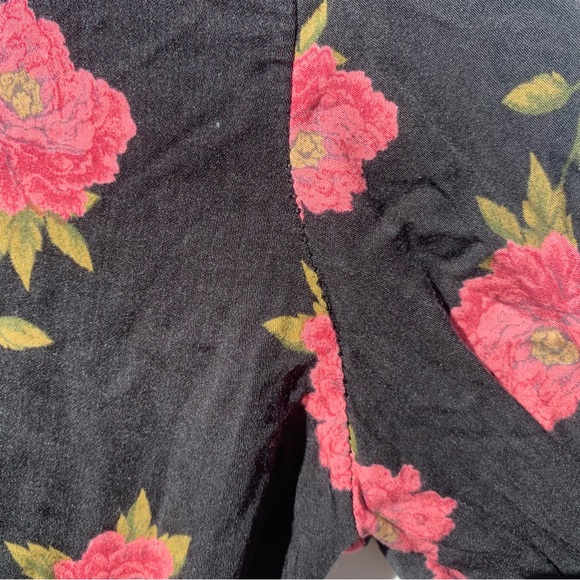 Don’t Ask Why floral cropped mutton Angel sleeve viscose cottage boho top OS - Picture 11 of 14